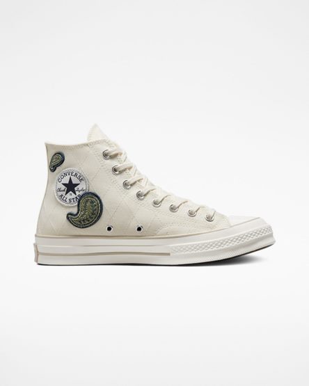 Tenisi Inalti Barbati Converse Chuck 70 Crafted Patches Bej Bleumarin Verzi | RO Y13ZUV512